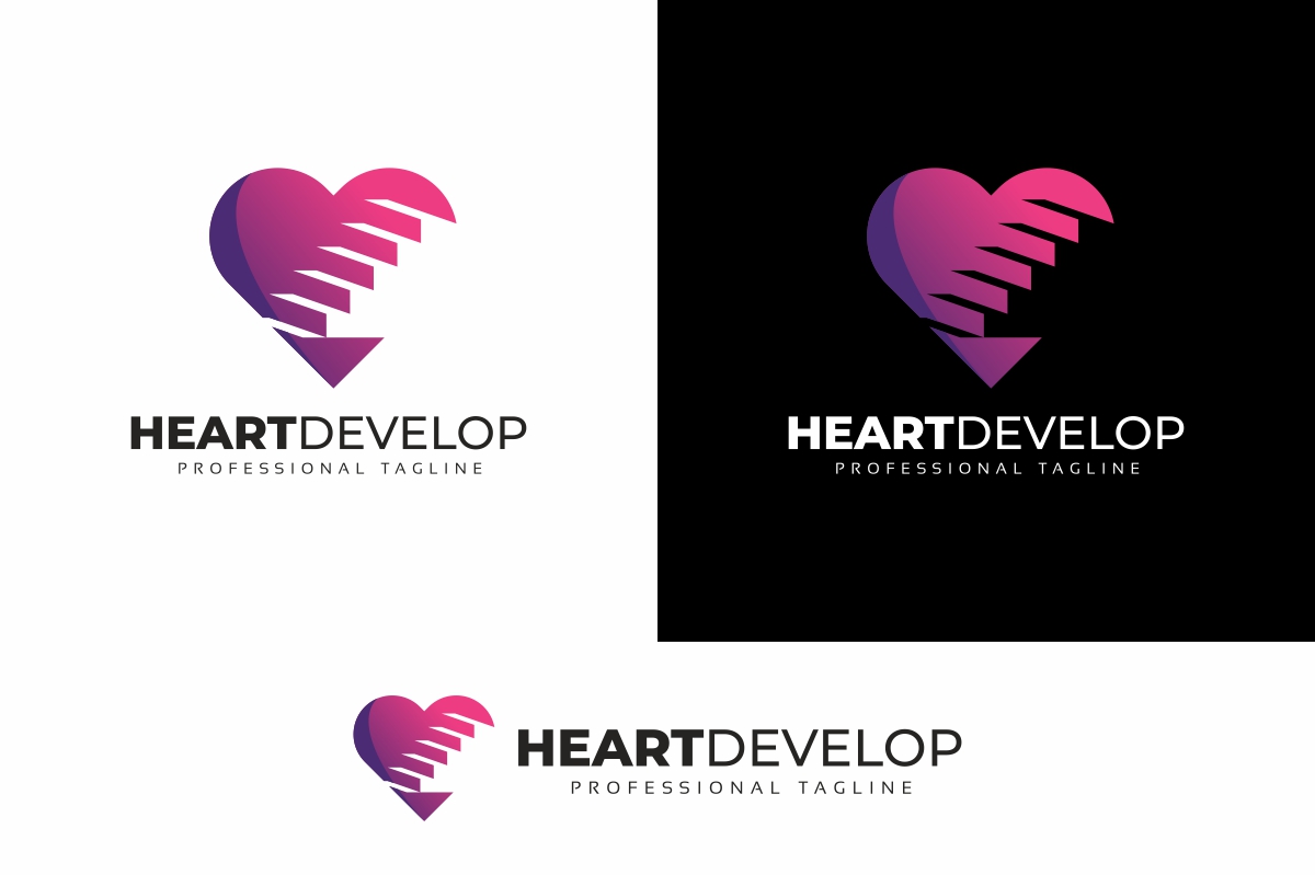 Heart Development Logo Template