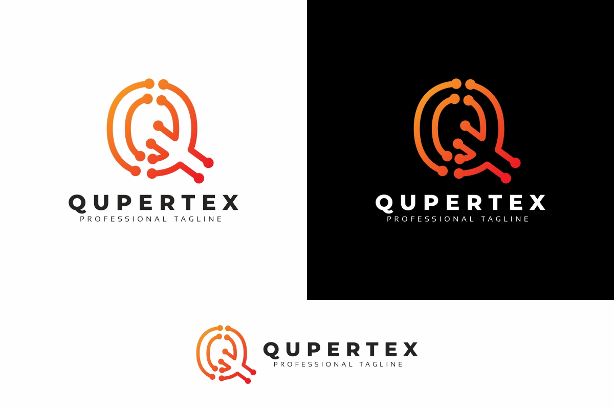 Q Letter Qupertex Logo Template