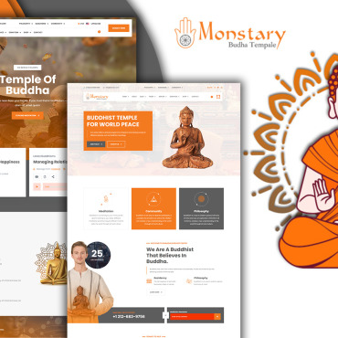 Buddhist Church Responsive Website Templates 202607