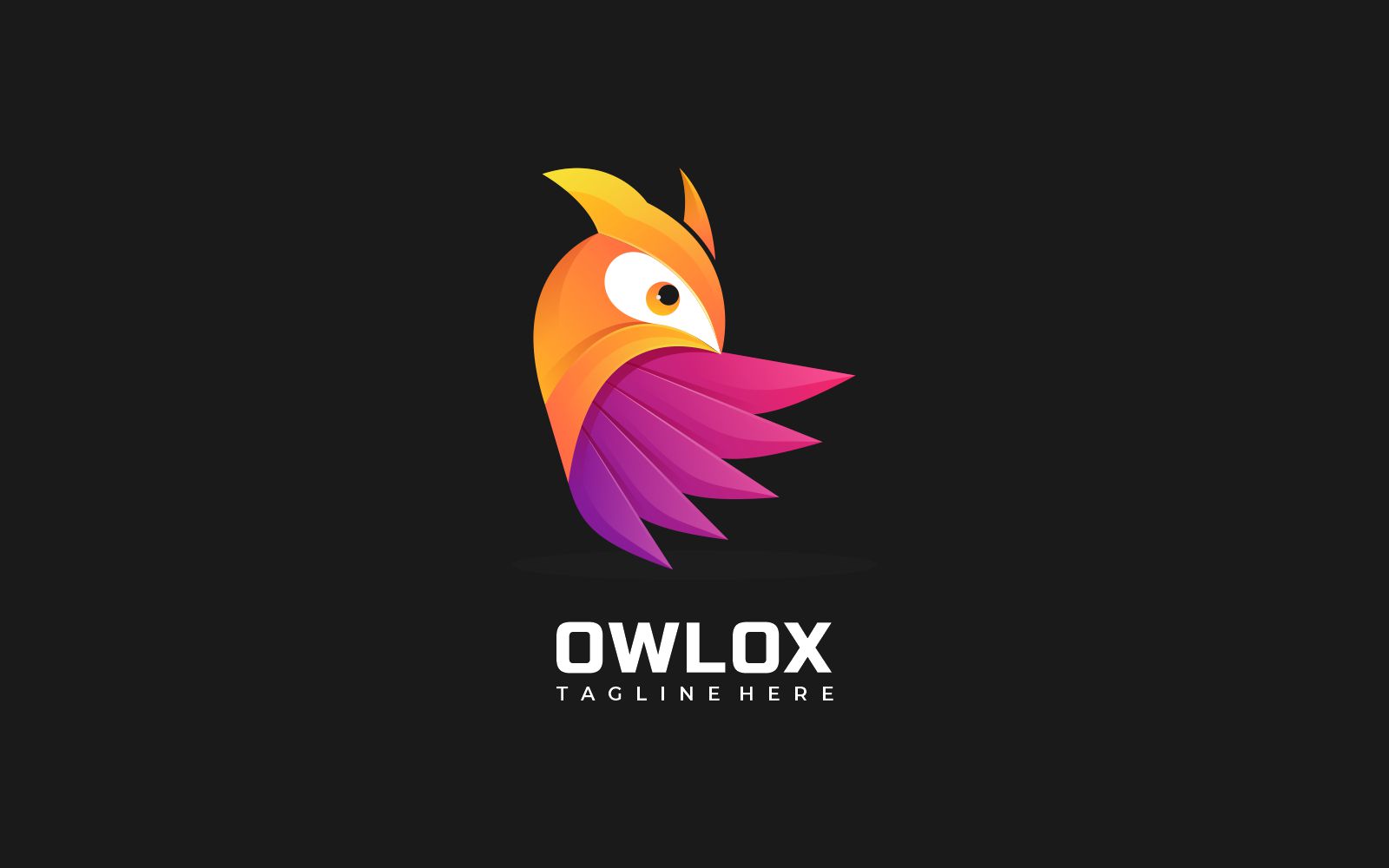 Vector Owl Gradient Logo Style