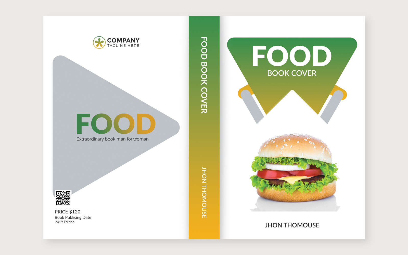 Food Book Cover Template Design