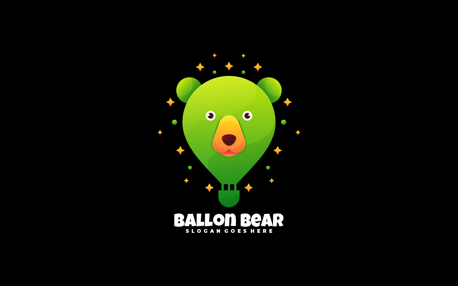 Balloon Bear Gradient Logo