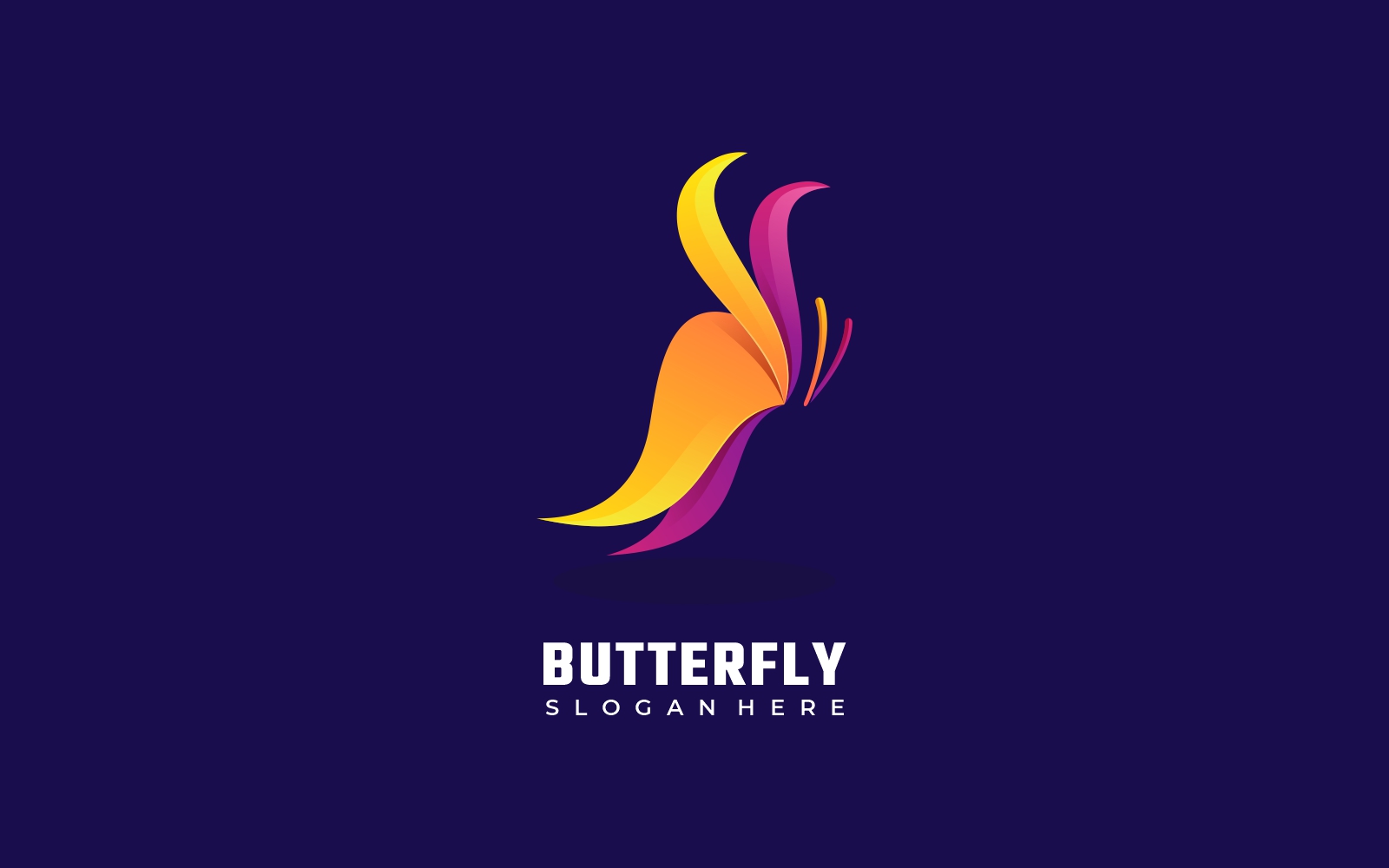 Vector Butterfly Gradient Logo Style