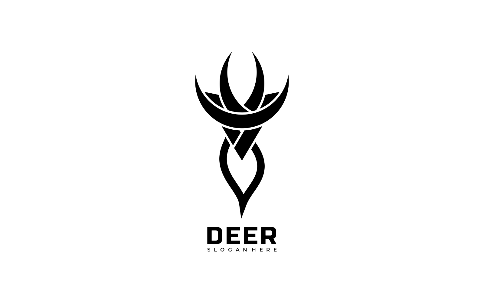 Deer Silhouette Logo Style