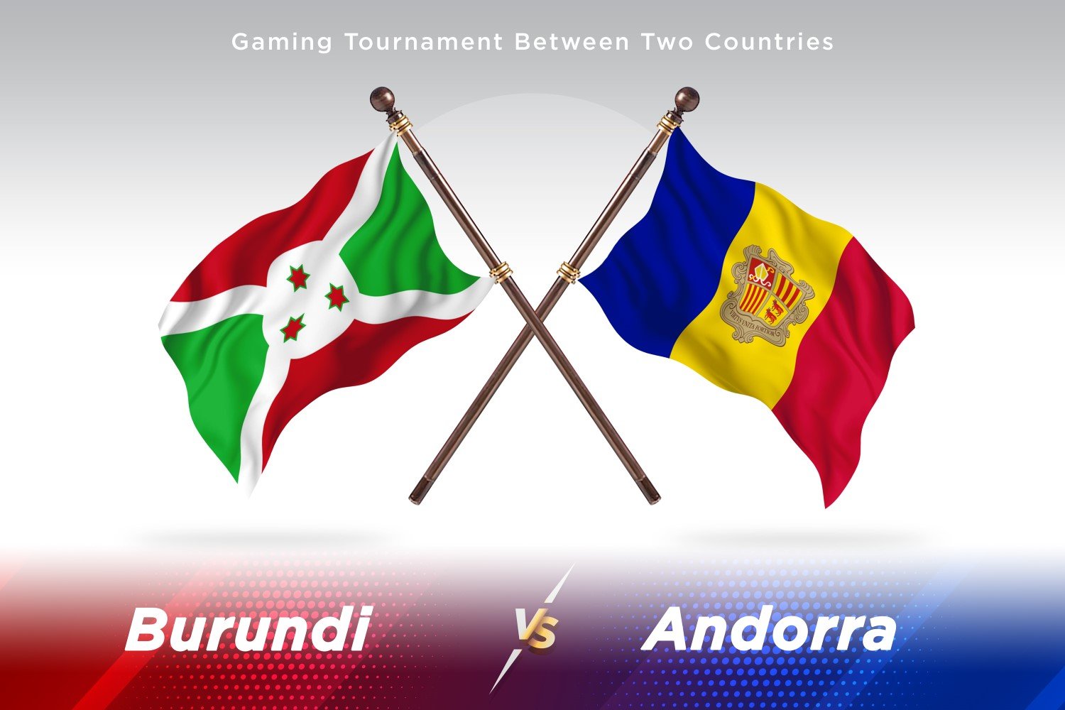 Bosnia versus Andorra Two Flags