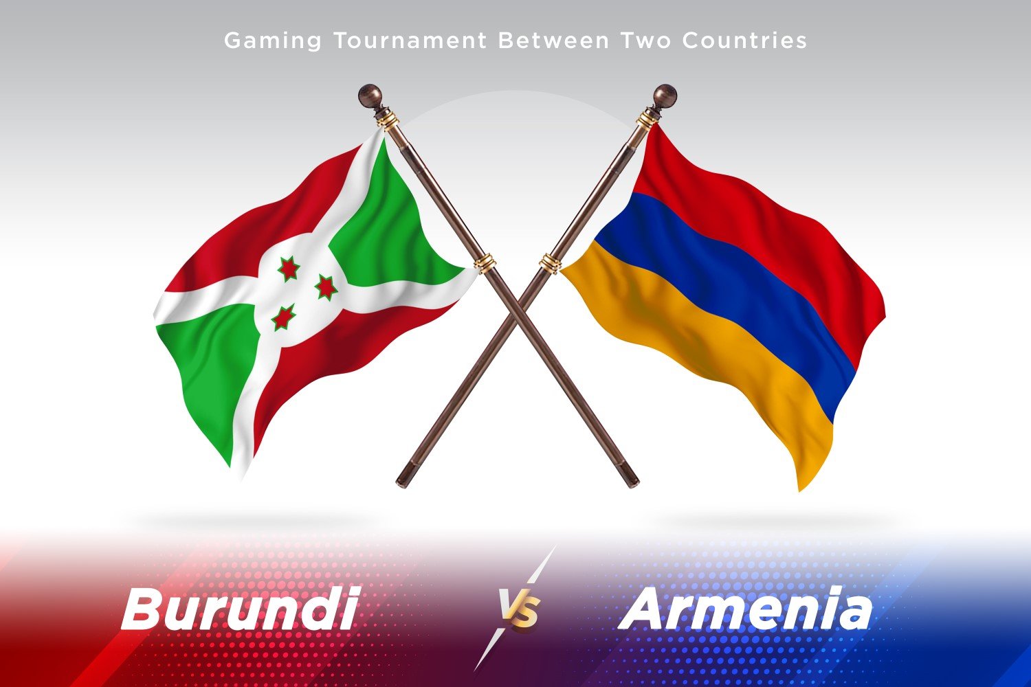 Bosnia versus Armenia Two Flags