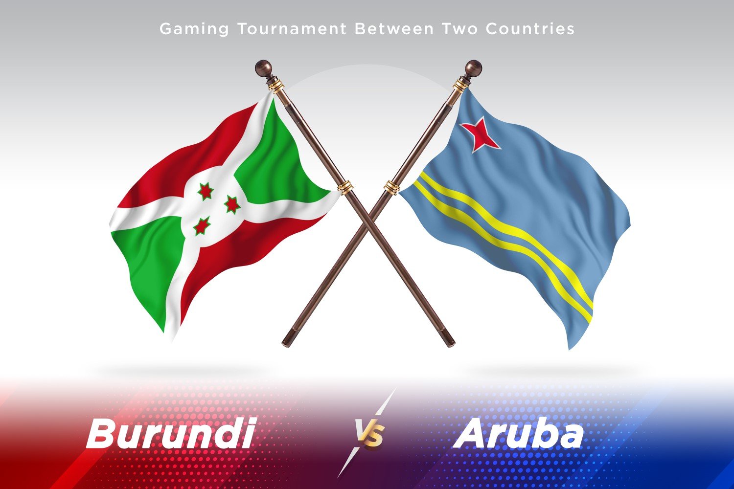 Bosnia versus Aruba Two Flags