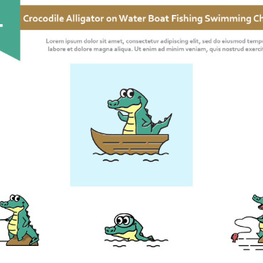 Alligator Boat Illustrations Templates 202866