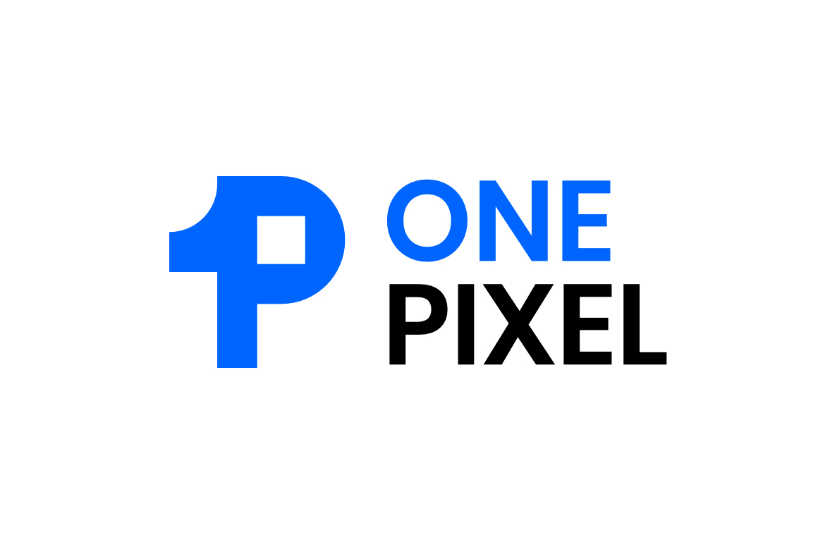 One Pixel Negative Space Logo