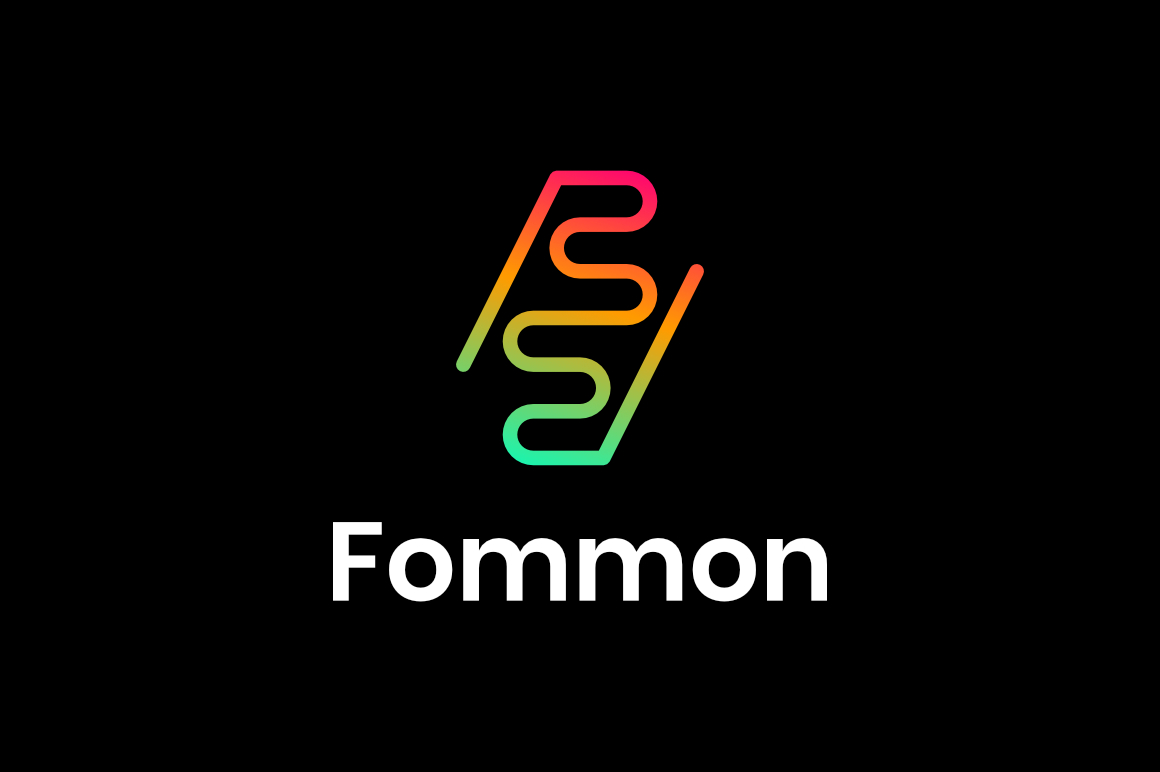 Monogram F Colorful Gradient Logo