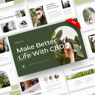 Cannabidiol Cannabis PowerPoint Templates 203011