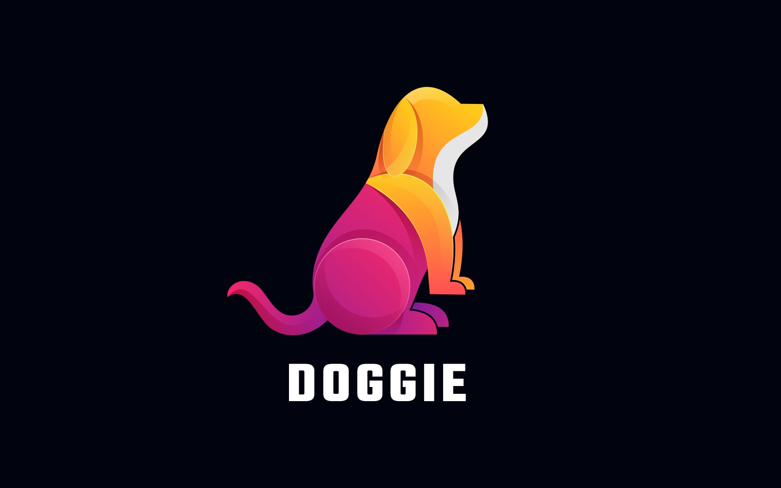 Dog Gradient Colorful Logo