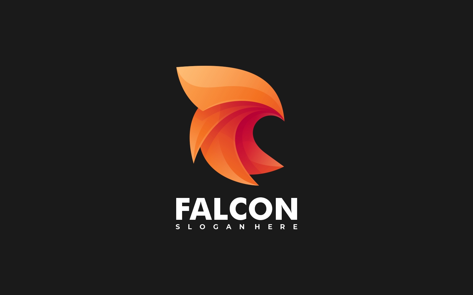 Falcon Head Gradient Logo