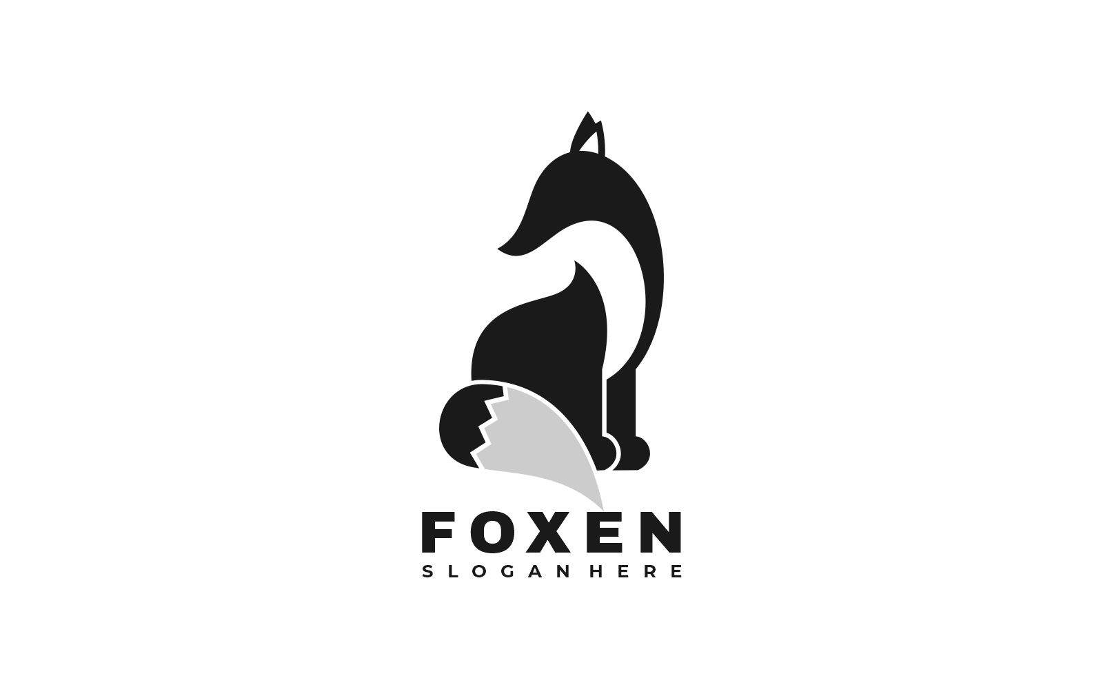 Fox Silhouette Logo Style