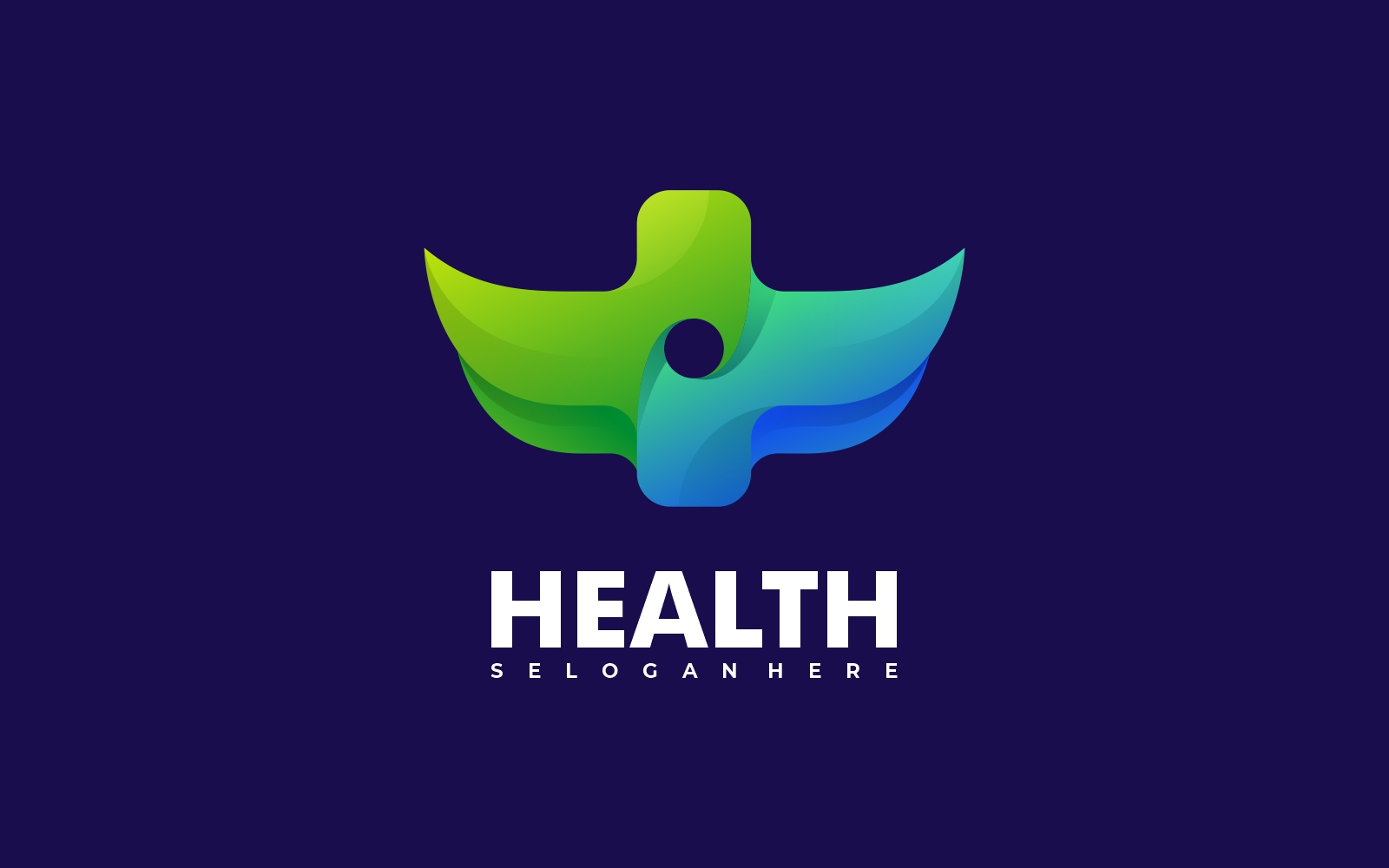 Health Symbol Gradient Logo