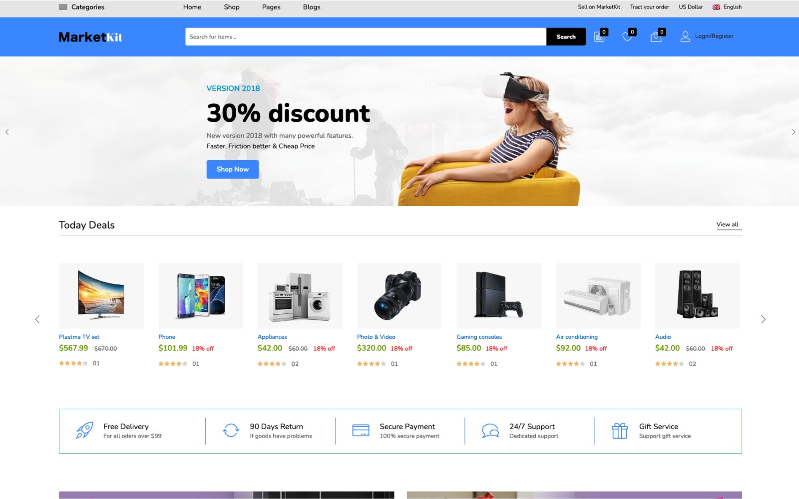 Marketkit - Multipurpose Ecommerce HTML Website Template