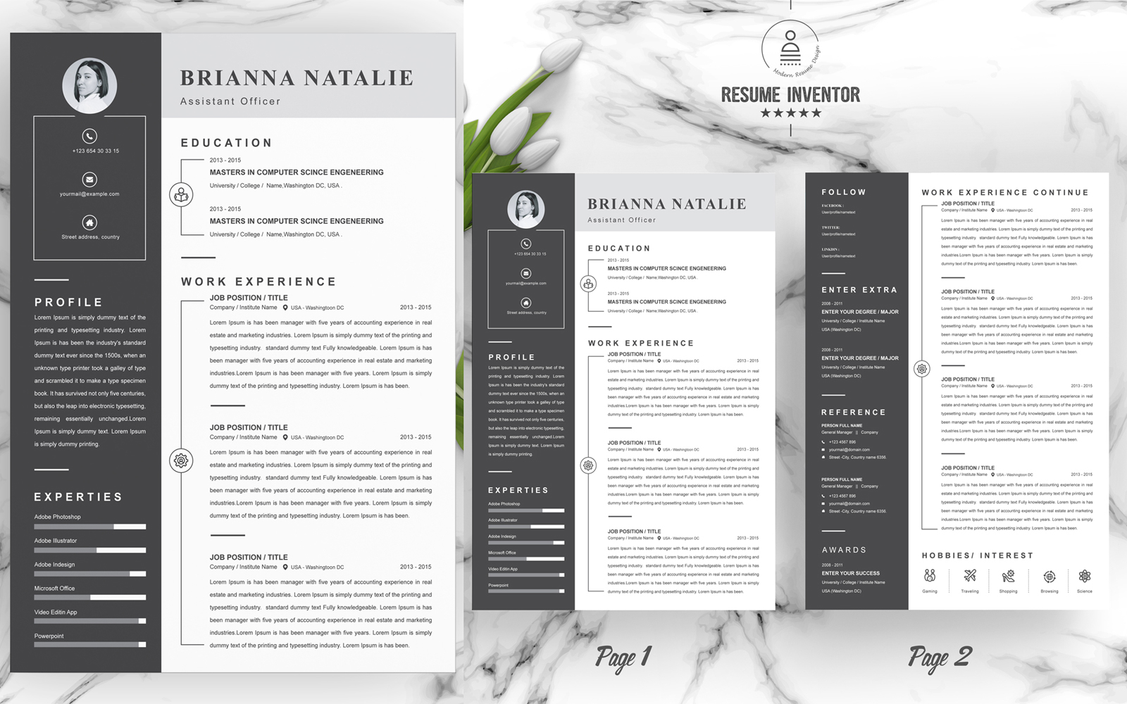 Brianna / Modern Resume Template