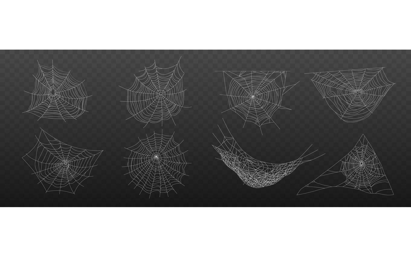 Realistic Cobweb Set Vector Illustration Concept