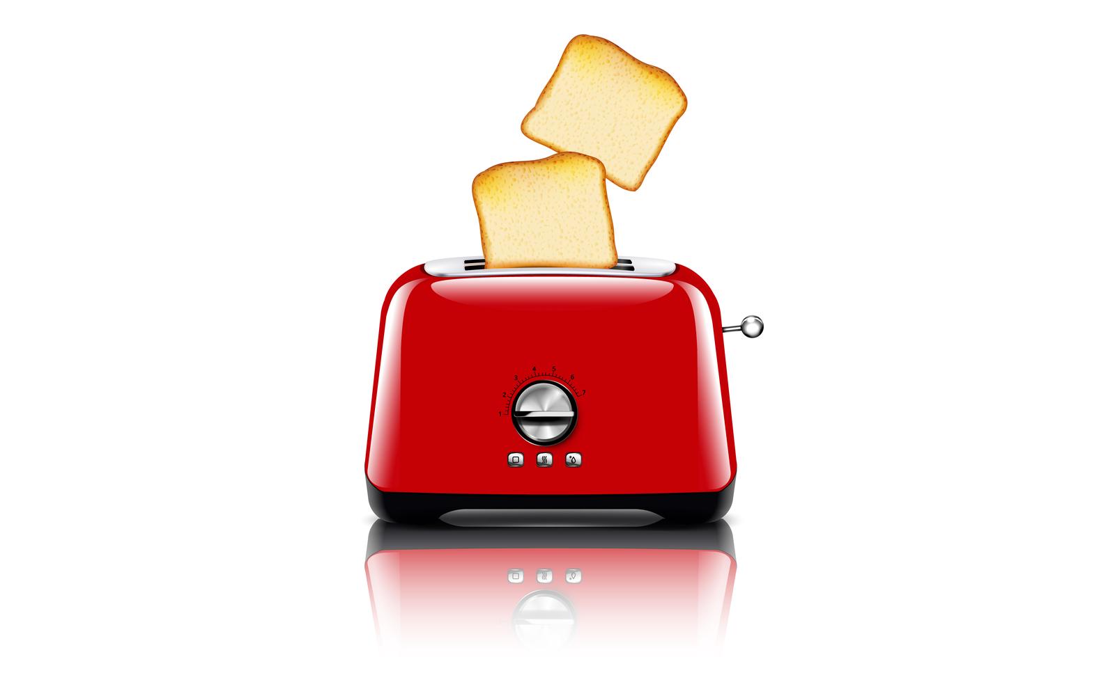 Toaster Realistic Vector Illustration Concept