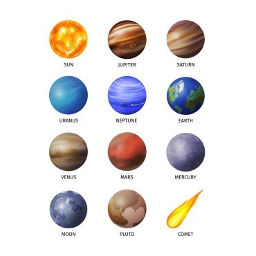 Earth Saturn Illustrations Templates 203508