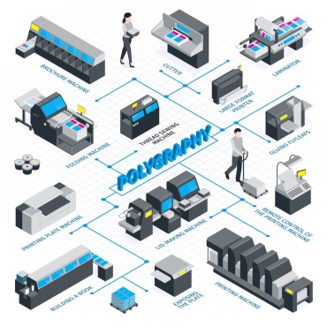 Polygraphy Printer Illustrations Templates 203688