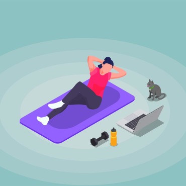 Exercise Training Illustrations Templates 203796