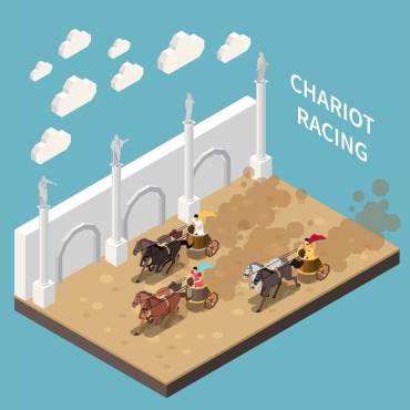 Chariot Racing Illustrations Templates 203812