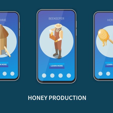 Honey Bee Illustrations Templates 203873