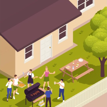 Yard Lawn Illustrations Templates 203959