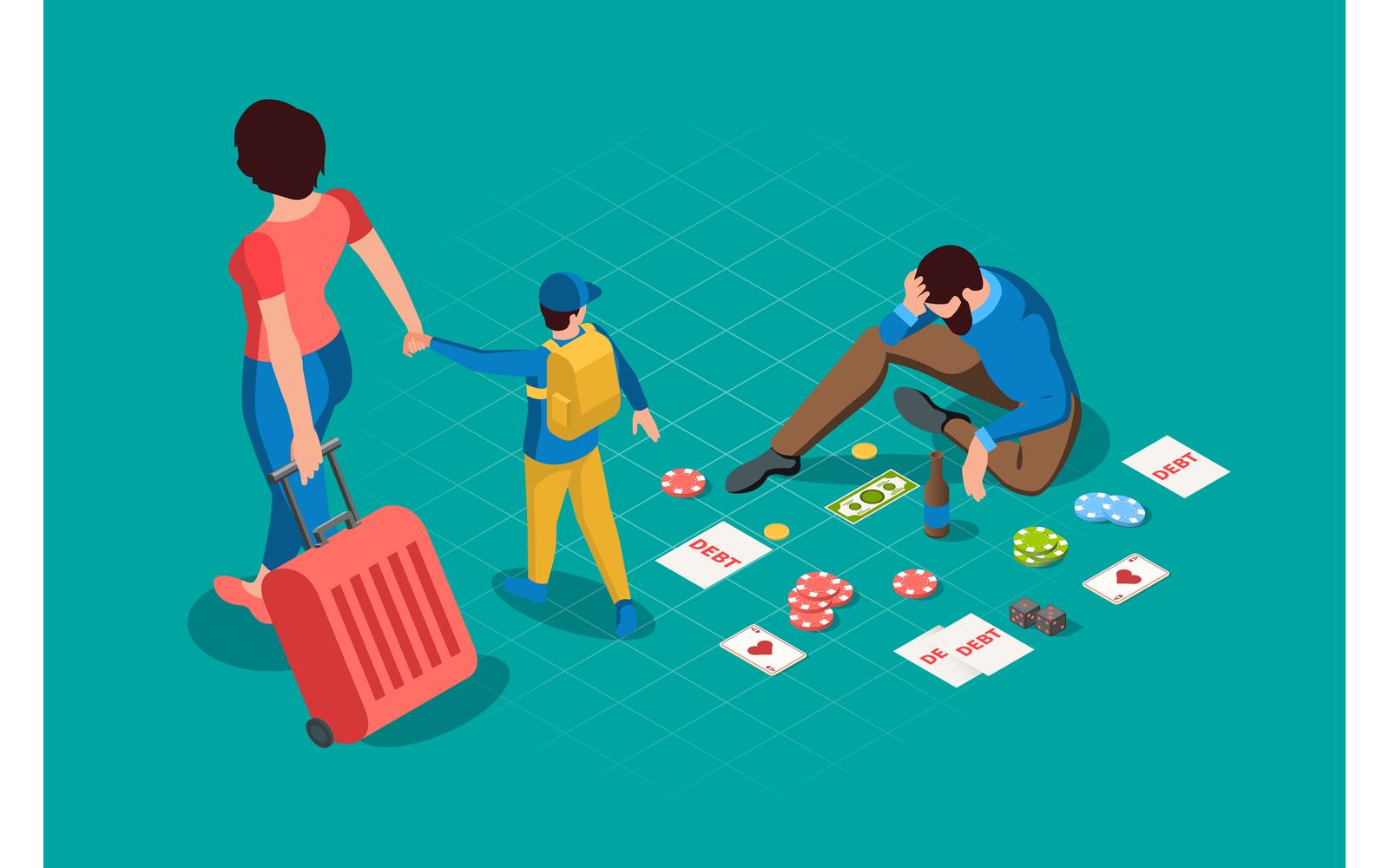 Casino Isometric Composition 2 Vector Illustration Concept