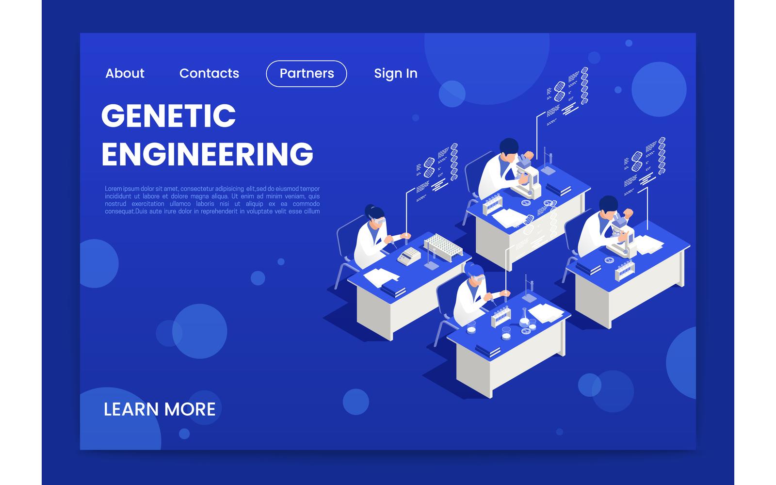 Genetic Engineering Isometric 2 Vector Illustration Concept