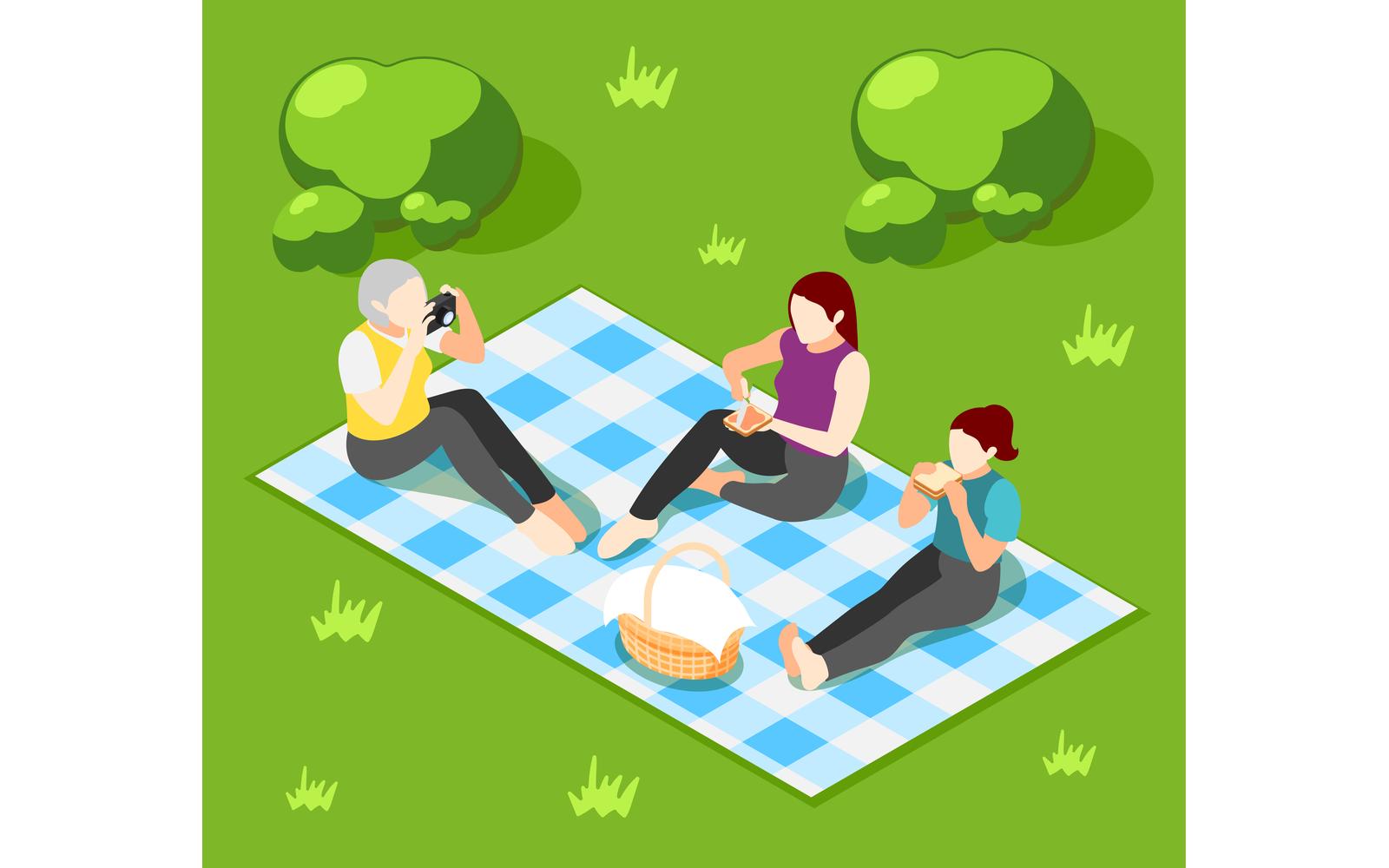 International Day Of Families Isometric Background 3 Vector Illustration Concept