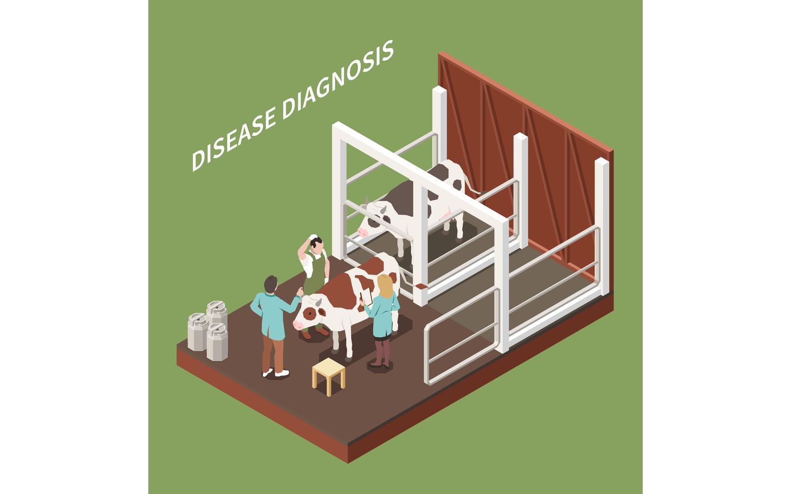 Veterinary Clinic Veterinarian Isometric 4 Vector Illustration Concept