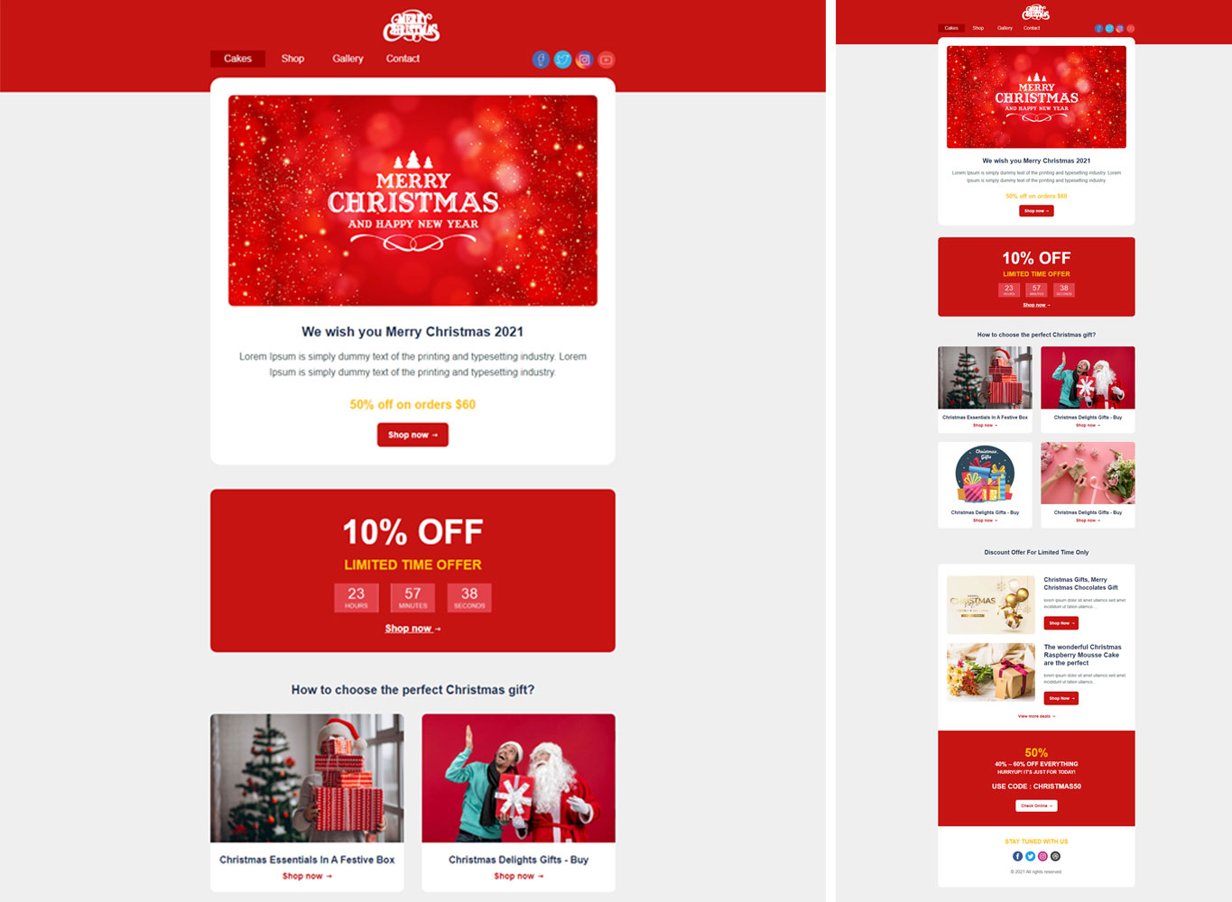 Christmas Email Templates | Christmas Responsive HTML Email Template| Christmas Newsletter