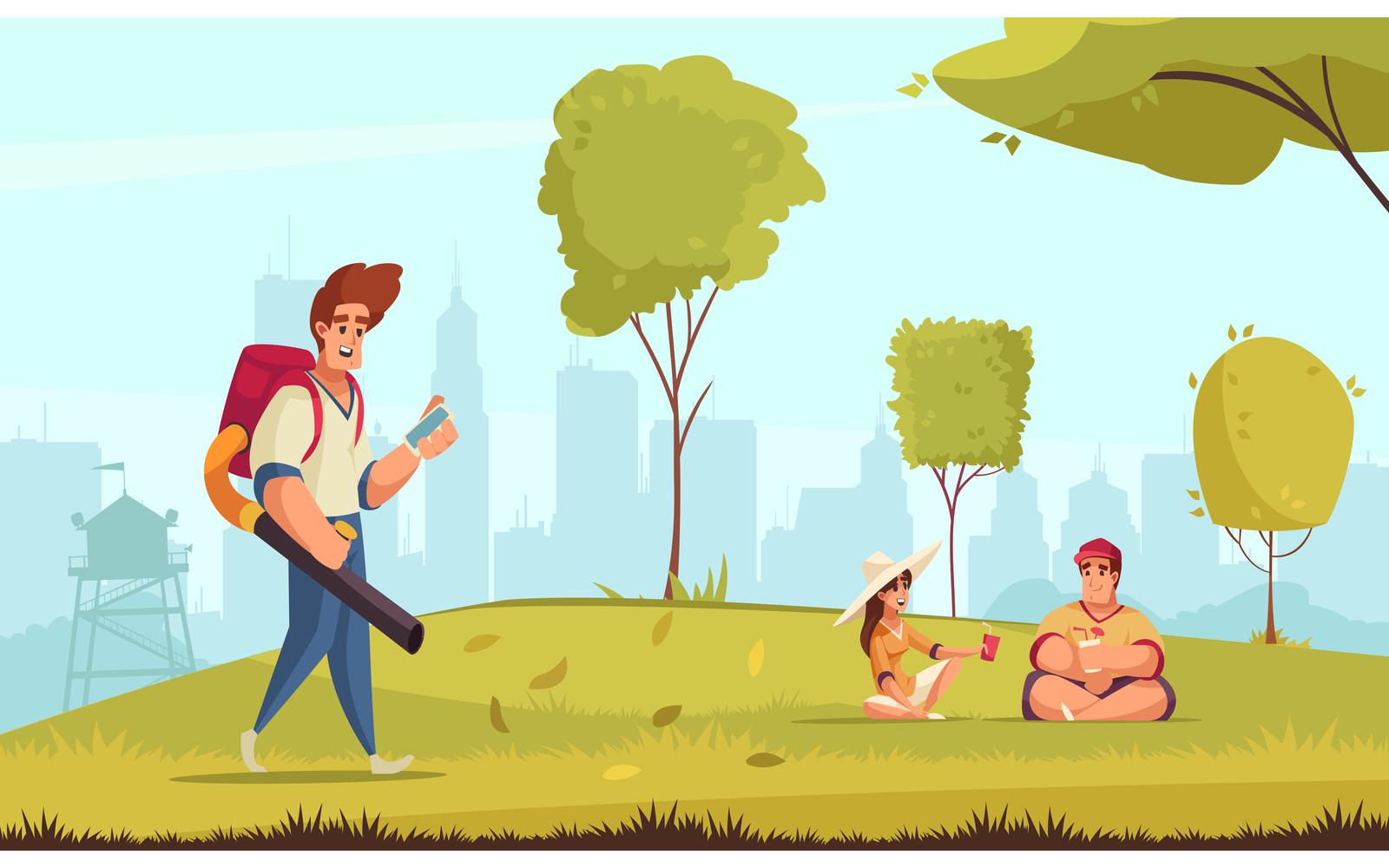 Lawn Grass Vector Illustration Concept