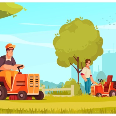 Mower Mowing Illustrations Templates 204259