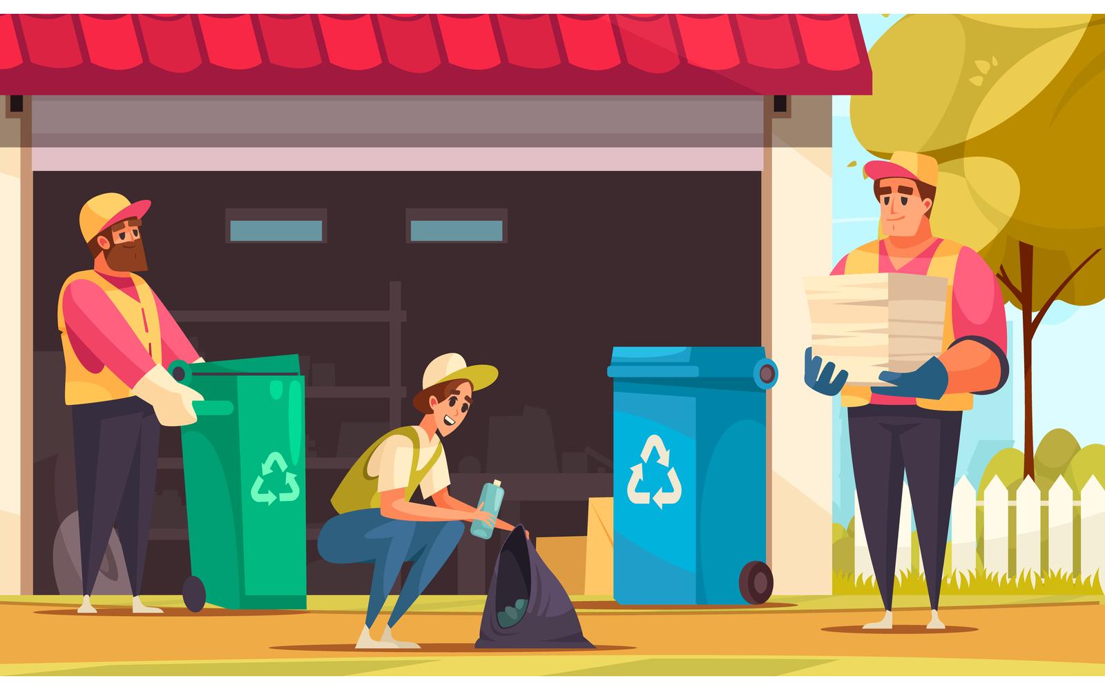 Garbage Vector Illustration Concept