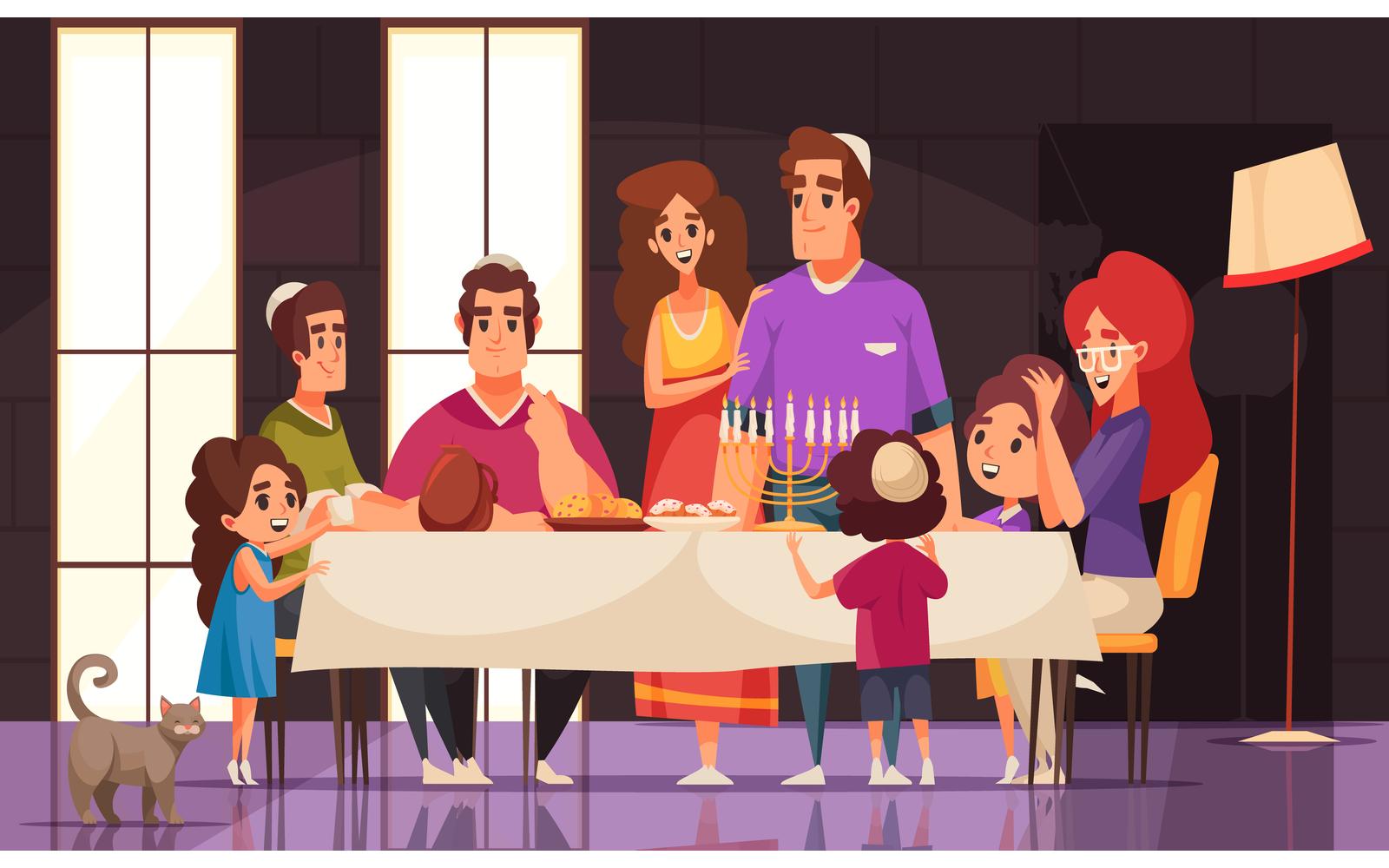 Jewish Holiday Vector Illustration Concept