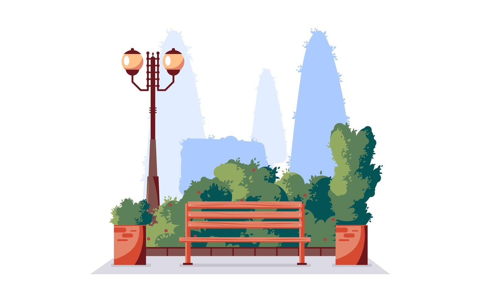 Park Vector Illustration Concept