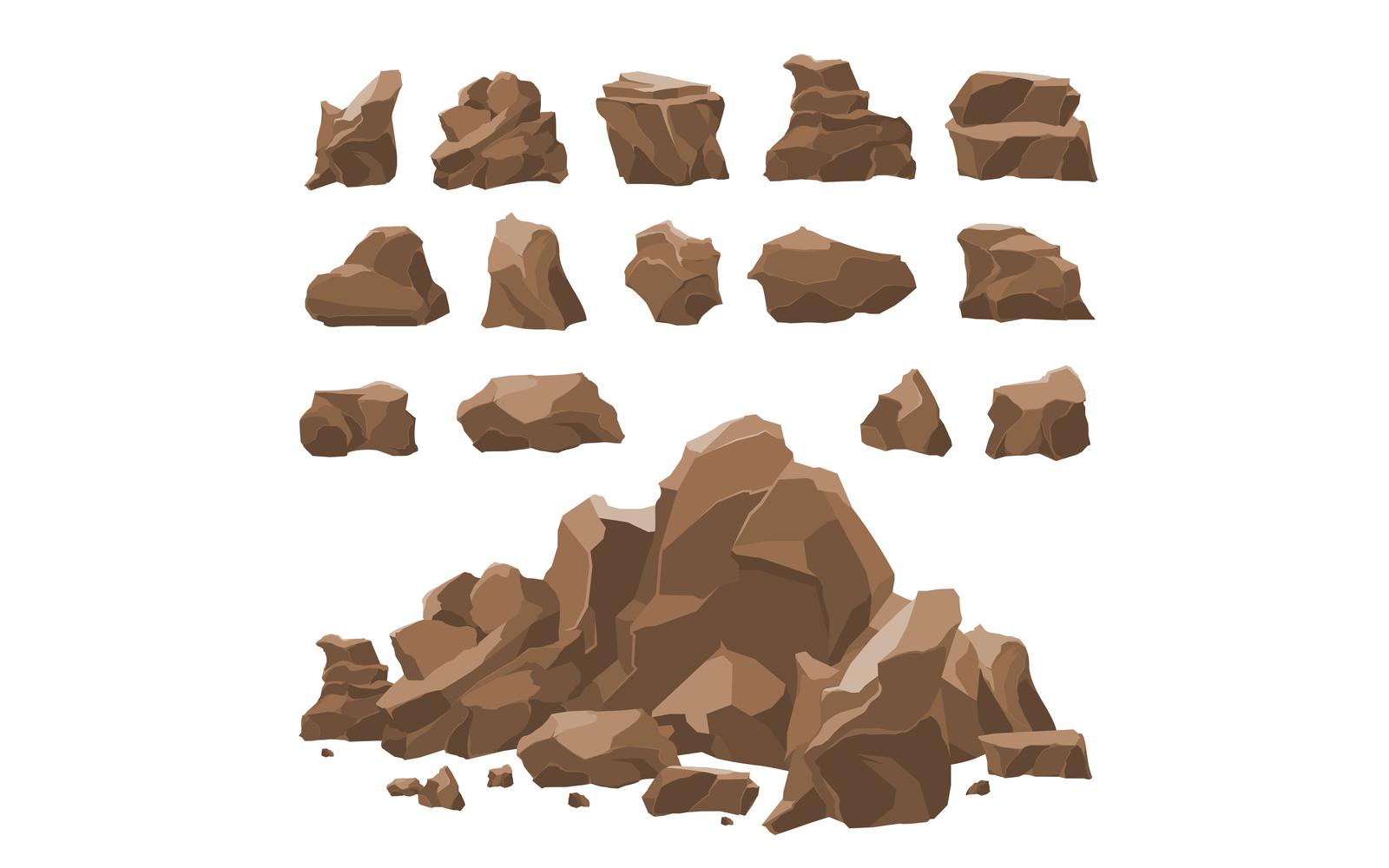 Rock Set Vector Illustration Concept