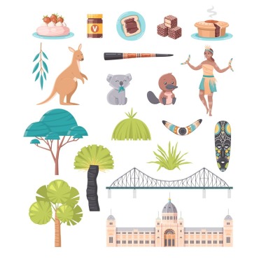 Aussie Melbourne Illustrations Templates 204338