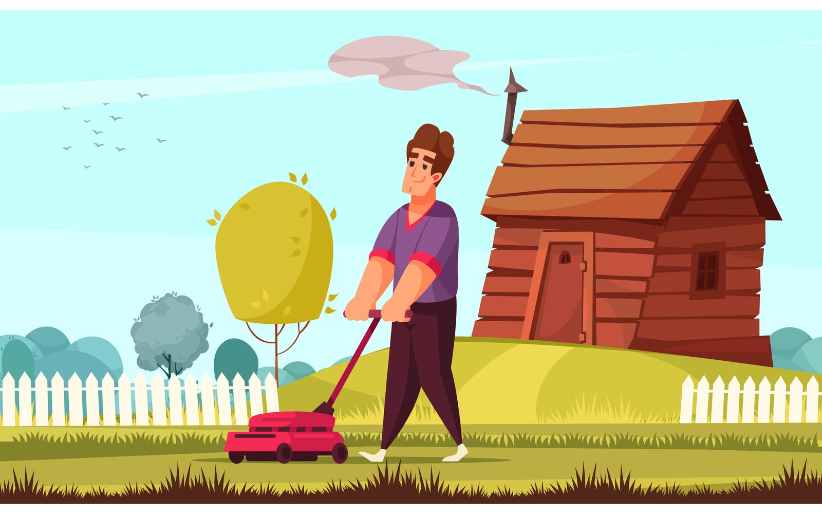 Daily Routine Man Vector Illustration Concept