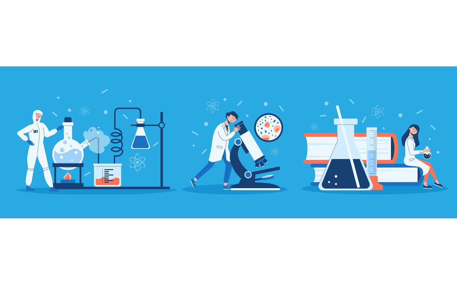 Science Laboratory Design Concept Vector Illustration Concept