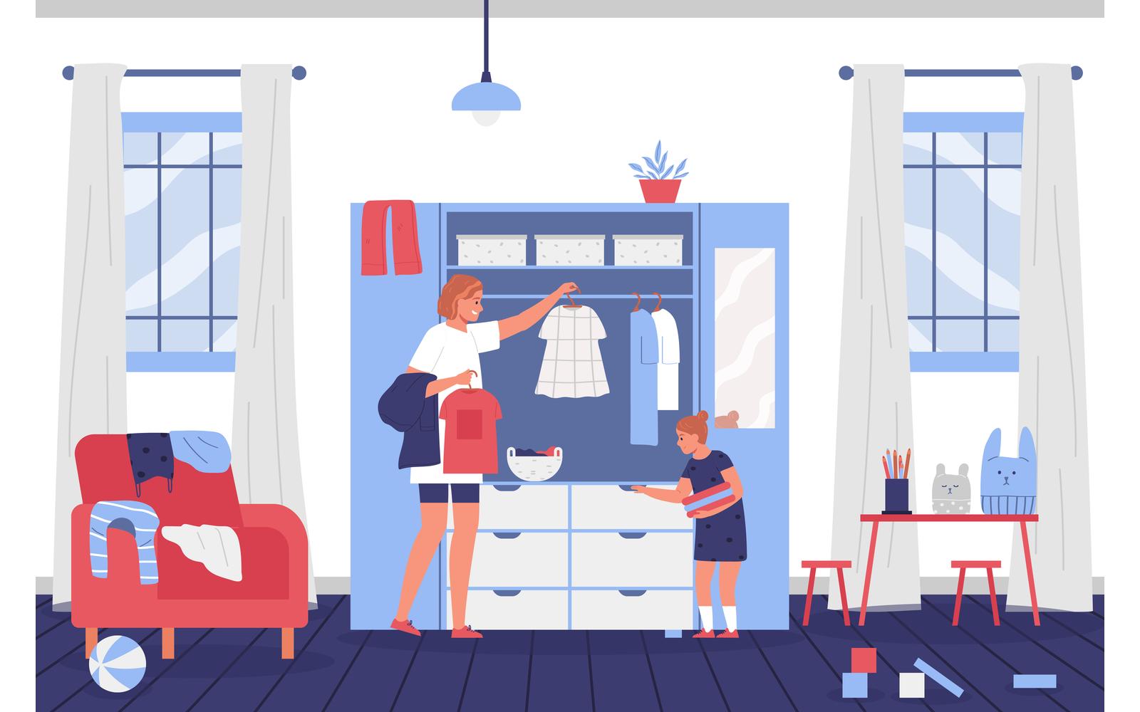 Cleaning Cupboard Vector Illustration Concept
