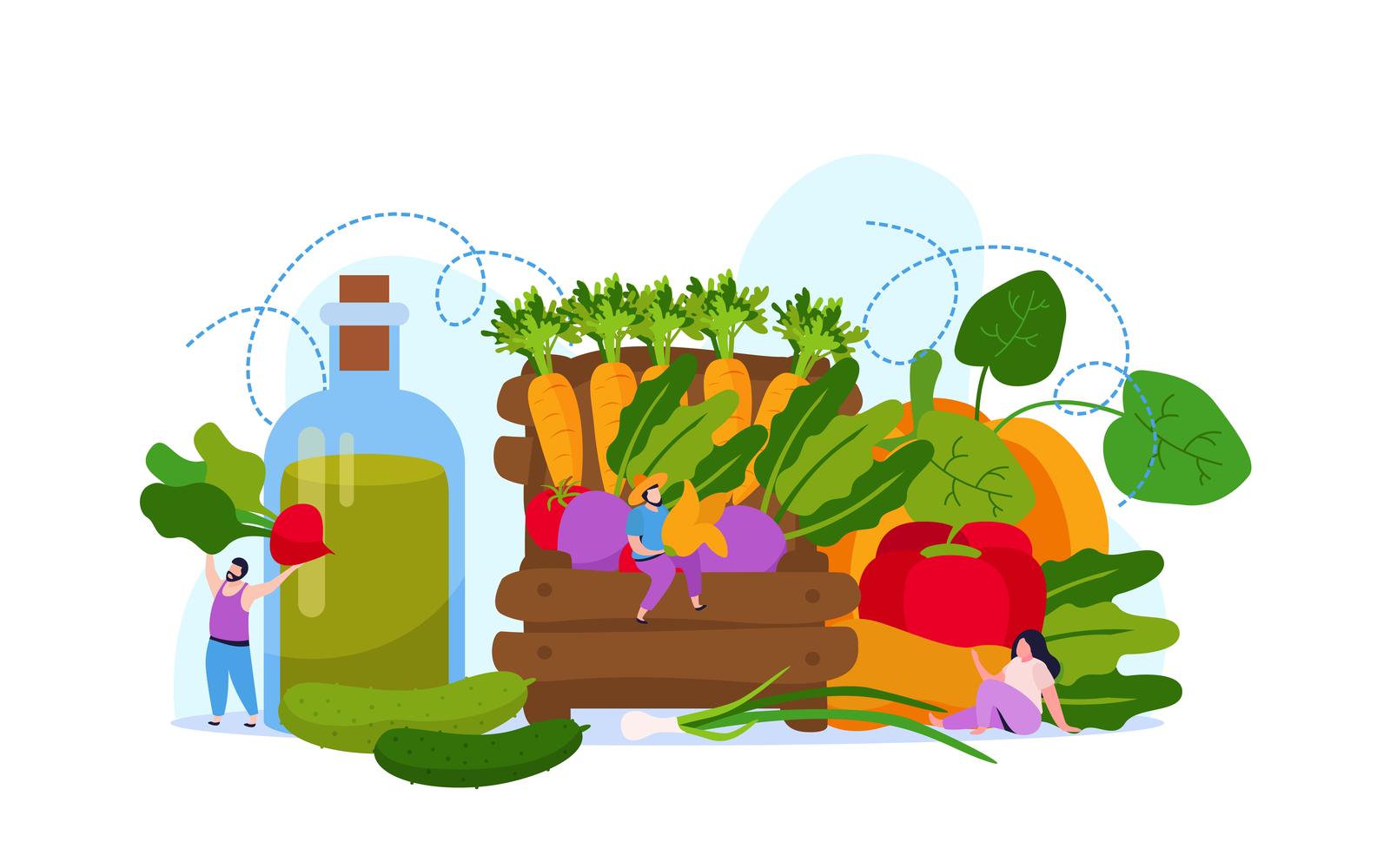 Harvesting Flat Background Vector Illustration Concept