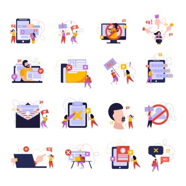 Icons Set Illustrations Templates 204575