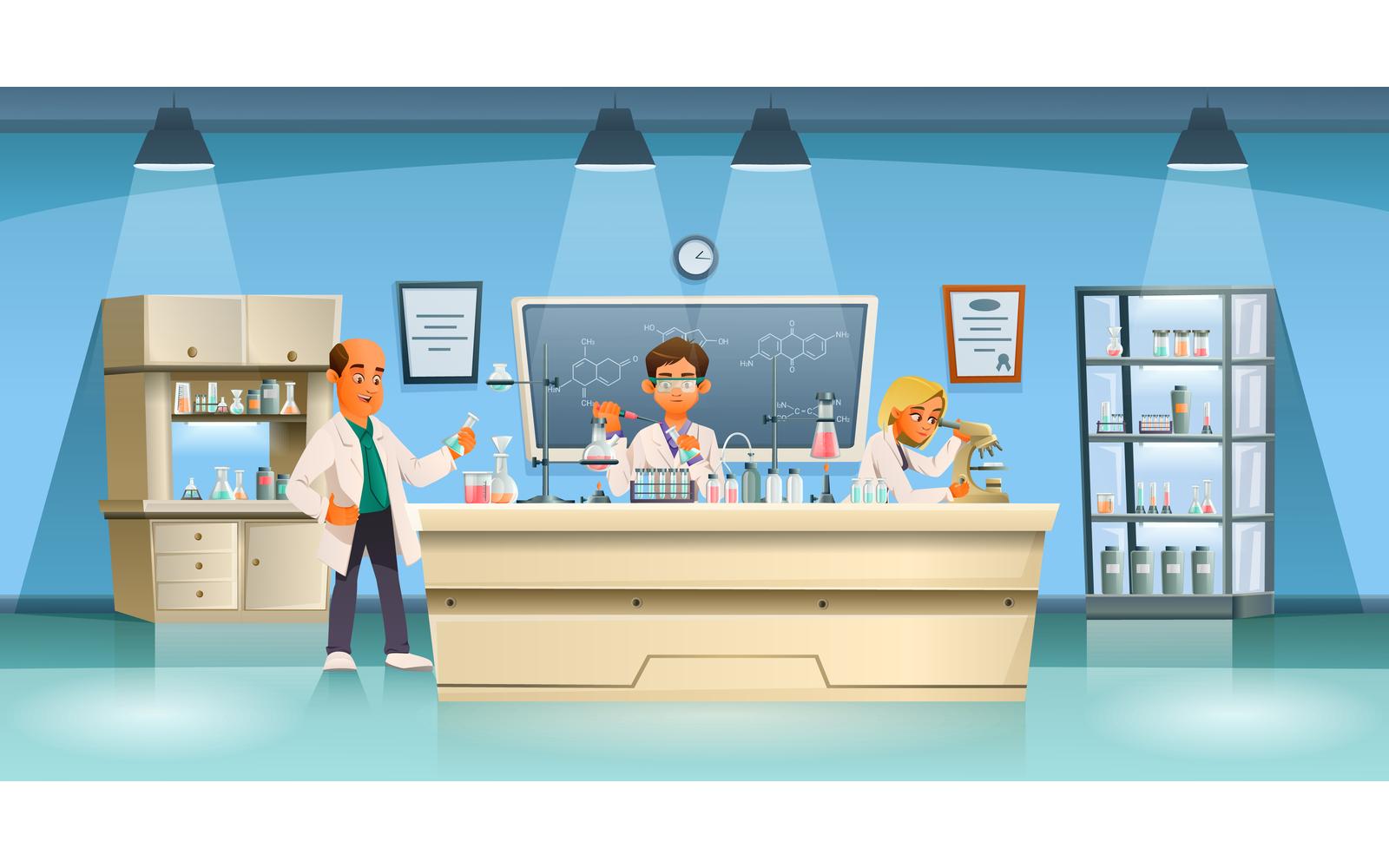 Scientists Cartoon 2 Vector Illustration Concept