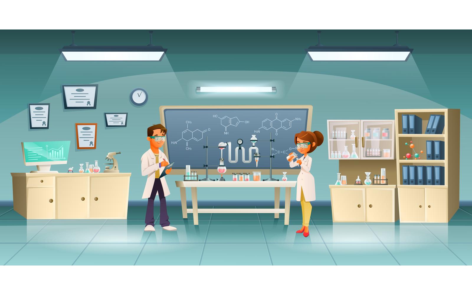 Scientists Cartoon 4 Vector Illustration Concept