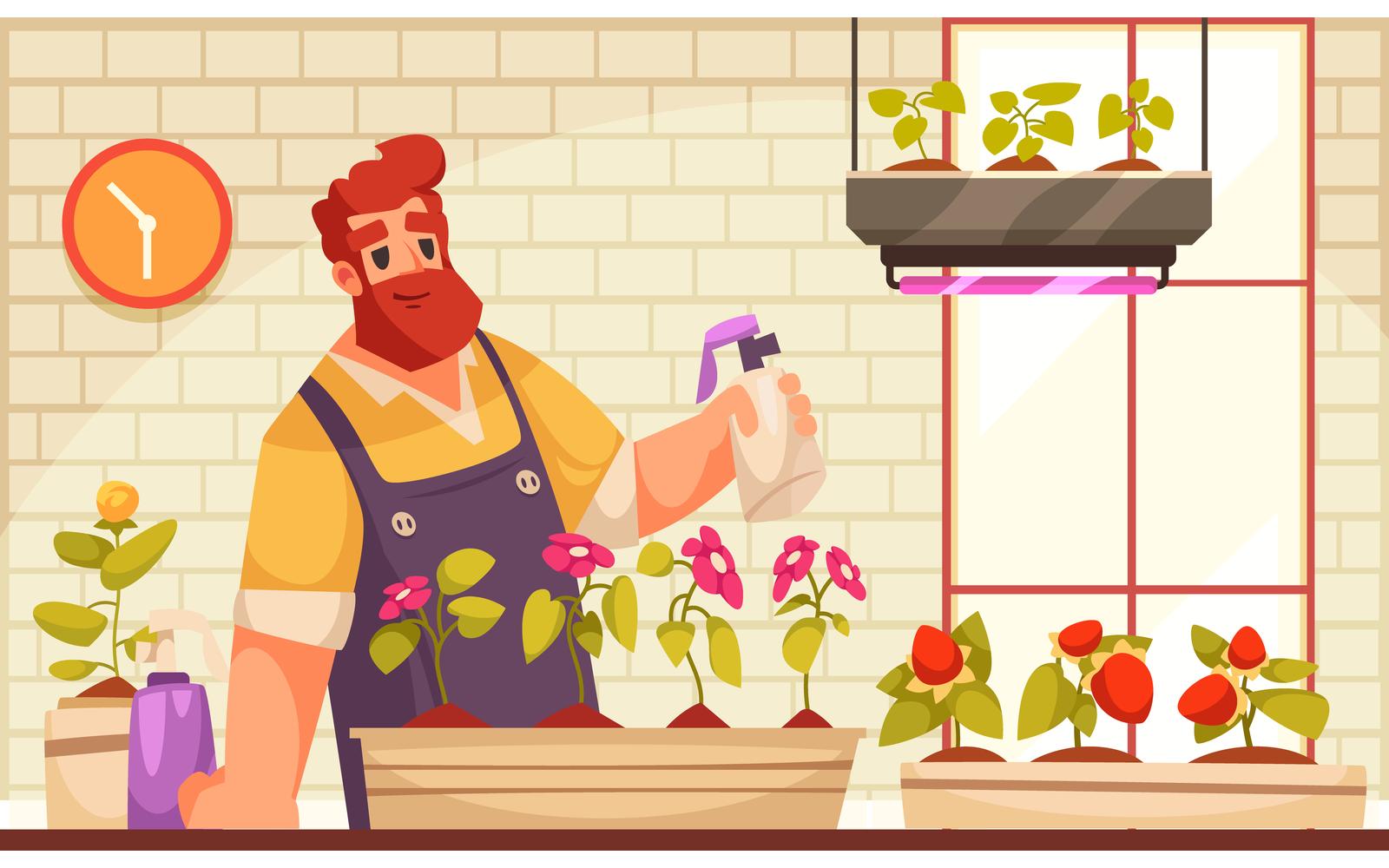 Local Farmers 2 Vector Illustration Concept