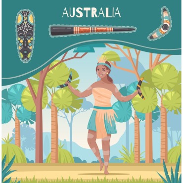 Aussie Traditional Illustrations Templates 204601